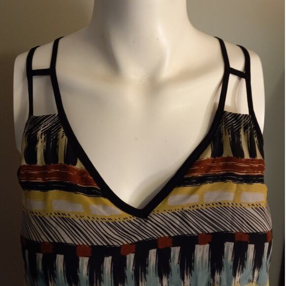 City Triangles Babydoll Dress - Animal Geometric Print - Small - Festival Boho - Picture 3 of 10